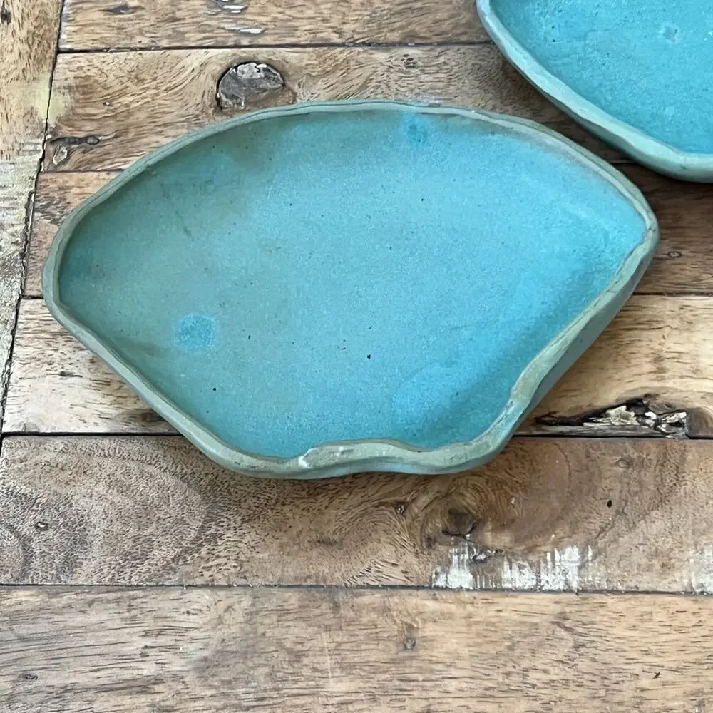 Studio Art Pottery Clay Trinket Dishes Set of 2 7